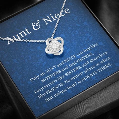 Love Knot Aunt And Niece Necklace Aunt To Niece Jewelry Etsy
