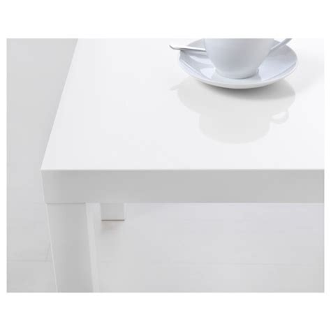Mecor modern glossy white coffee table w/led lighting, 2 tier rectangle design living room furniture. LACK high-gloss white, Side table, 55x55 cm - IKEA