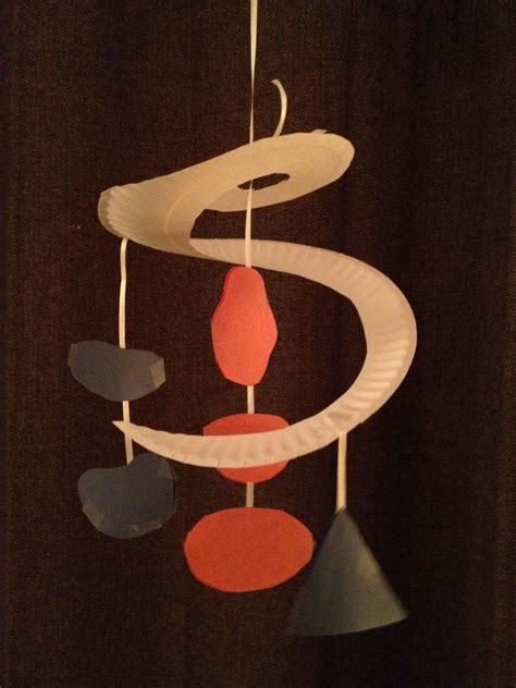 Alexander Calder Mobile Made From Paper Plate Cut In A Swirl White