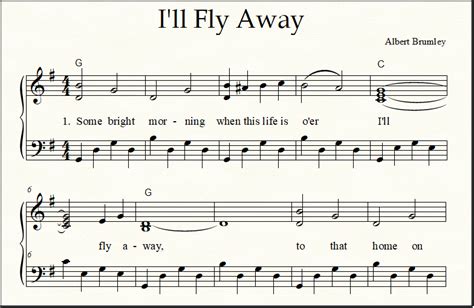 Ill Fly Away Chords Lyrics And Sheet Music Ill Fly Away Sheet Music