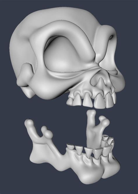 3ds Max Stylized Skull