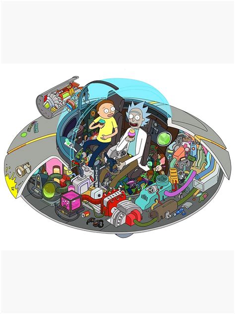 Rick And Morty Spaceship Poster By Androoclopford Redbubble