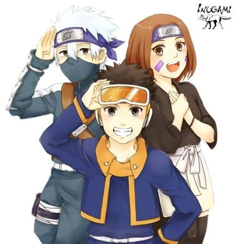 Team Minato Kakashi Obito Rin Naruto Anime Team Minato Anime