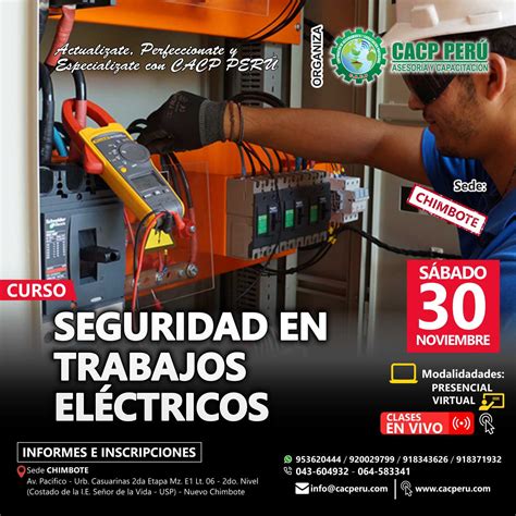 Cacp Perú Curso Seguridad En Trabajos Eléctricos 2019 2
