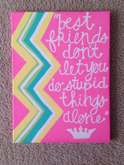 Pin By Samantha Lucas On Canvases Friend Crafts Best Friend Crafts