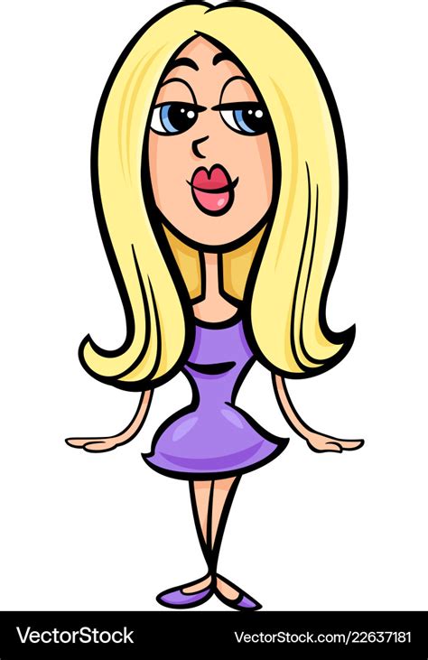 Beautiful Girl Cartoon Character Royalty Free Vector Image