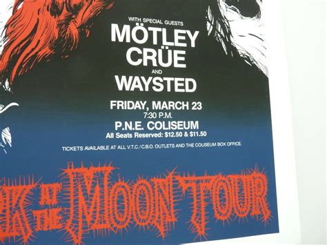 Ozzy Osbourne And Motley Crue 17x25 1984 Tour Poster Lithograph Poster Ebay
