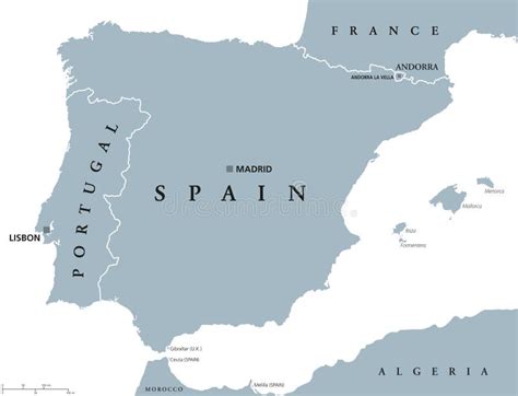Mapa De Espana Y Portugal