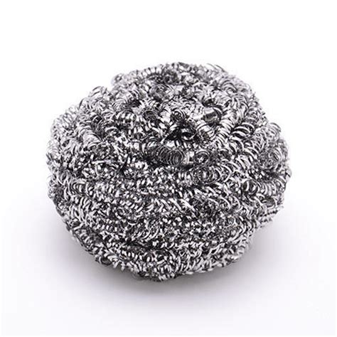 Stainless Steel Sponges Scrubbing Scouring Pad Steel Wool Scrubber For Kitchens Bathroom Silver