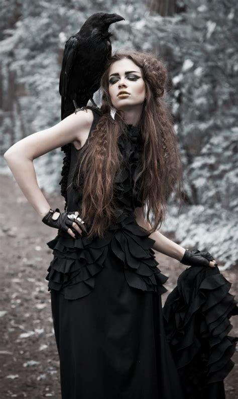 Raven Woman Dark Beauty Gothic Beauty Beauty