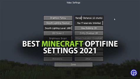 Best Minecraft Optifine Settings To Boost Fps March 2021 Full Guide