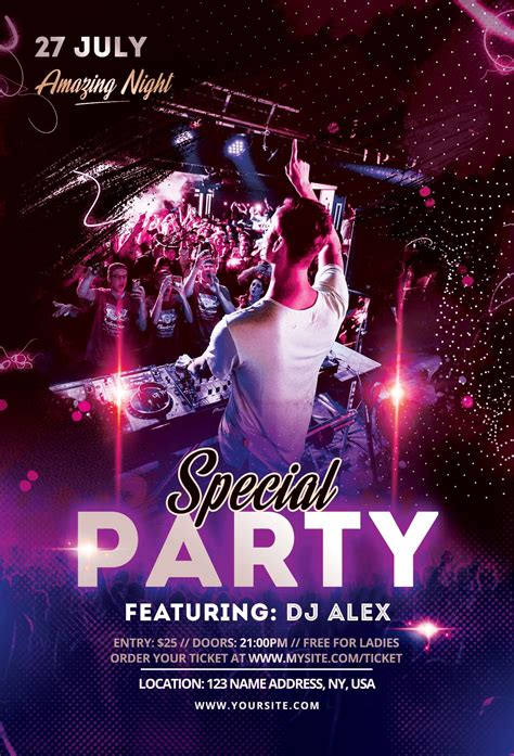 Special Party Psd Free Flyer Template In 2022 Psd Flyer Templates