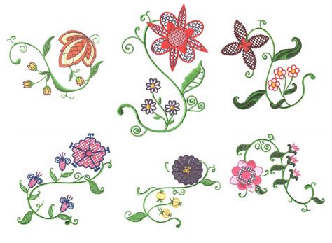 Jacobean Lace Flowers | Lace flowers, Embroidery flowers, Flowers