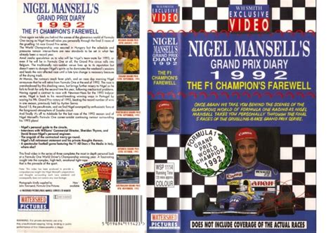 Nigel Mansells Grand Prix Diary 1992 Vol 3 The Formula 1 Champions Farewell On Wh Smith