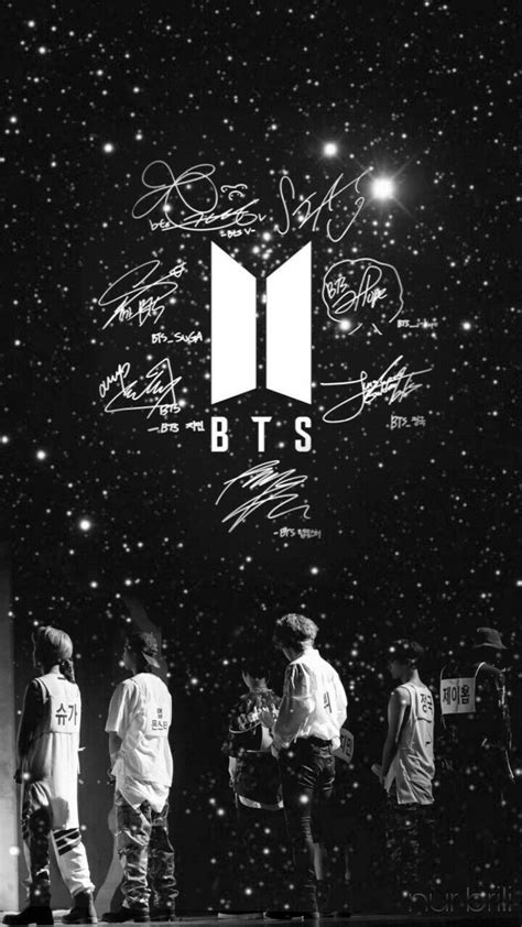 Bts Logo Wallpaper Black And White Hearts Imagesee