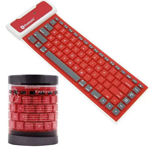 Durable Flexible Bluetooth Wireless Waterproof Silicone Keyboard For