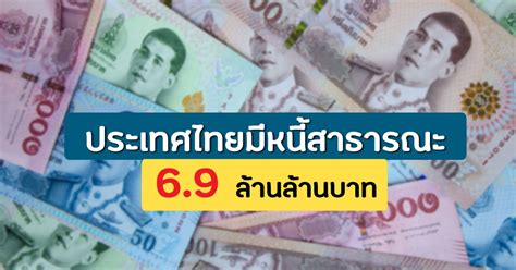 กระทรวงการคลัง ประกาศ ประเทศไทยมีหนี้สาธารณะ 6.9 ล้านล้านบาท