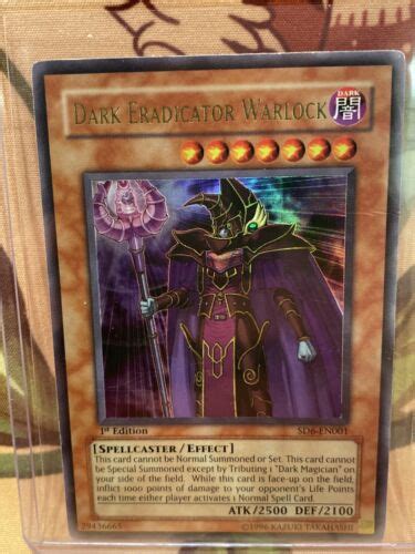 Dark Eradicator Warlock Sd6 En001 Ultra Rare 1st Edition Lp