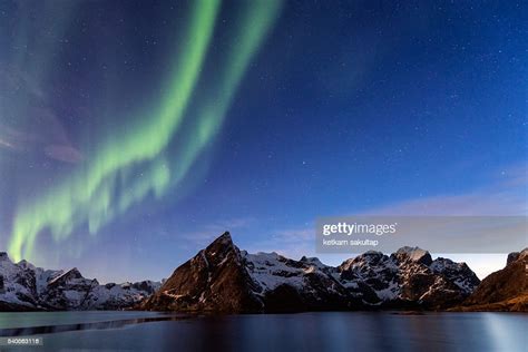 Northern Light Over Lofoten Island Norway High Res Stock Photo Getty