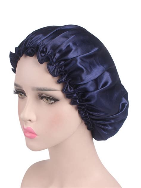 Lallc Women S Soft Pure Satin Silk Sleeping Caps Night Sleep Hats Hair Scarves Bonnet