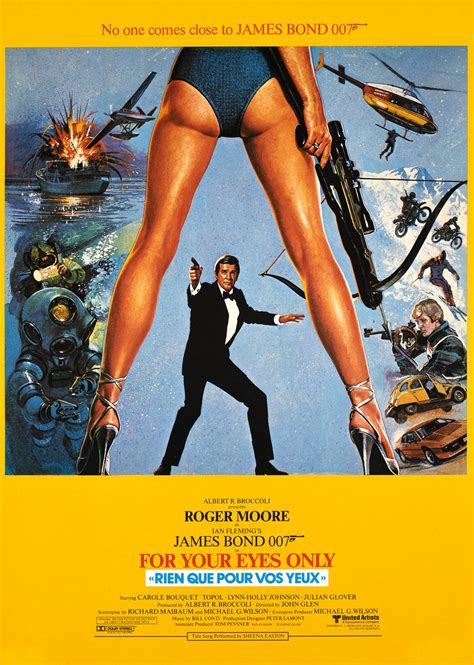 Affiche Ancienne James Bond For Your Eyes Only Rien Que Pour Vos Yeux Galerie