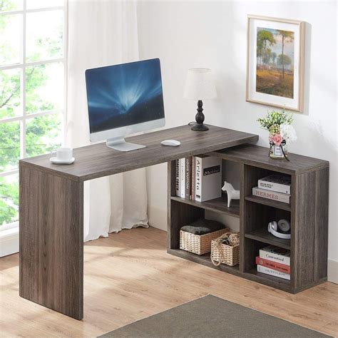 Buy Hsh L Shaped Computer Desk Rustic Wood L Shaped Corner Desk
