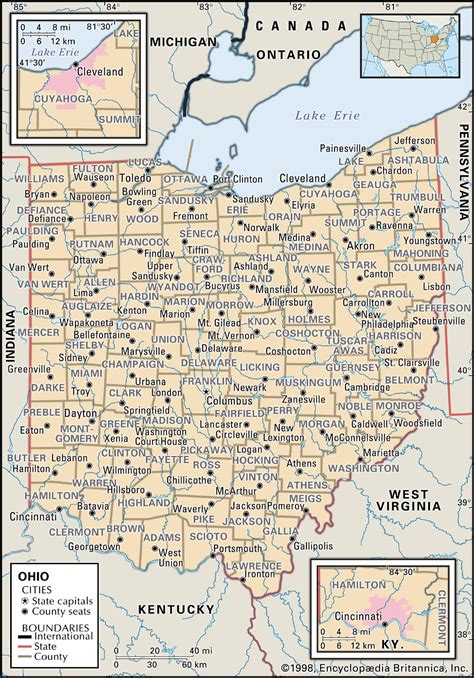 Map Of Ohio Cities And Towns
