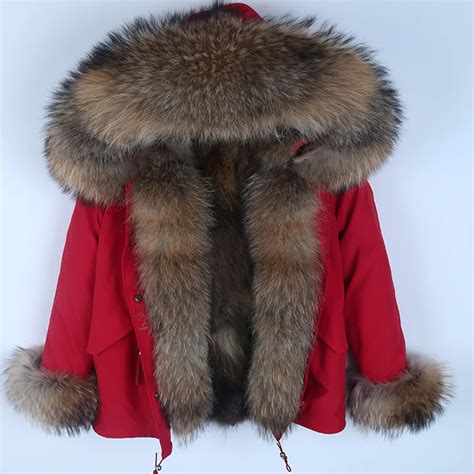 2018 Long Parka Winter Jacket Women Parkas Real Fur Coat Natural