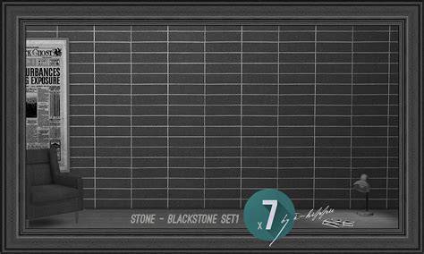 Mod The Sims 7 Walls — Stone Blackstone — Set 1