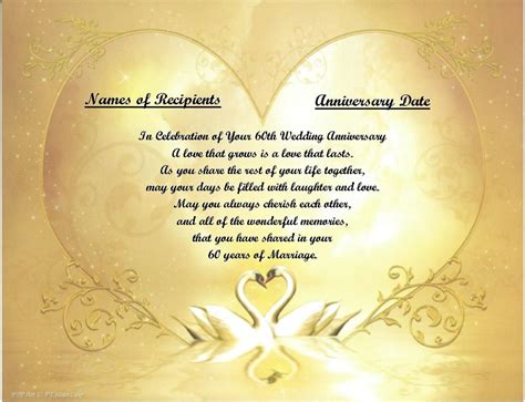 60th Wedding Anniversary Poems