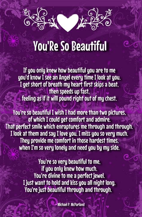 70i just wanted to say good morning and let you know that every time i think of you, i can't stop smiling. You're So Beautiful Poems for Her - She's Pretty Best Poetry