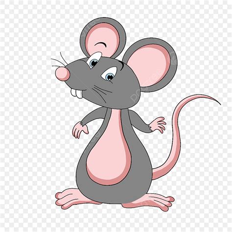 Mouse Standing Clipart Transparent Background Standing Pose Gray Mouse