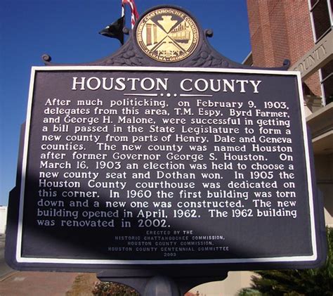 Houston County Marker Dothan Alabama Located In Front O Flickr