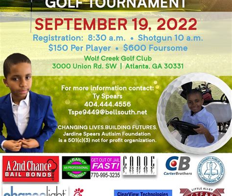 Tickets Are Going Fast For The Jardine Spears Autism Foundation Golf