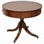 Antique Mahogany Leather Top Drum Table At 1stdibs