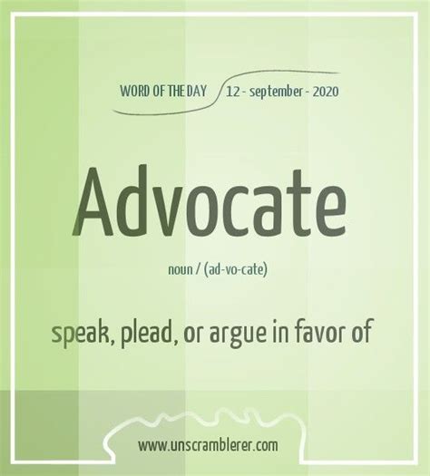 Todays Wordoftheday Is Advocate Synonyms For This Scrabble Word Are