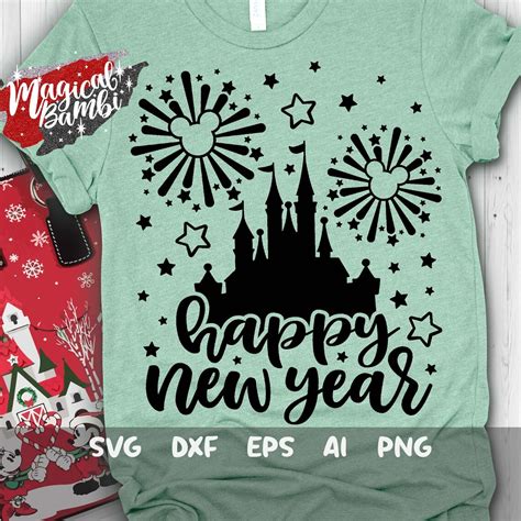 Happy New Year Svg Disney Holidays Svg Disney New Year Svg Etsy