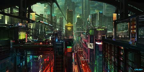 1920x1080 after hearing that cd projekt doesn't plan to reveal anything new about cyberpunk 2077 for another two years, we assumed that we'd seen the last of the game. Night, city, skyscraper, cyberpunk, lights, HD wallpaper ...