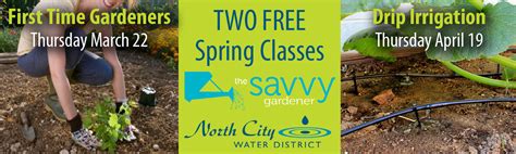 Two Free Savvy Gardener Classes This Spring North City Water District