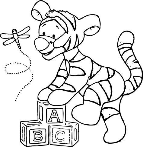 Baby Tigger Flyer Coloring Page