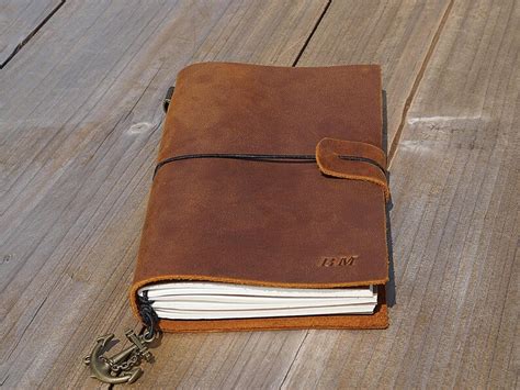 Refillable Leather Journal Travel Journal Personalized Journal Etsy