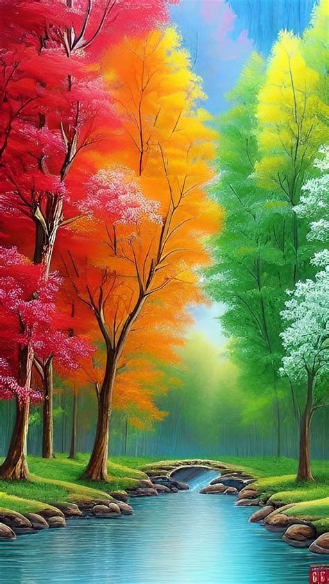 Free Download Colorful Nature Colorful Forest Relaxing Wallpaper In