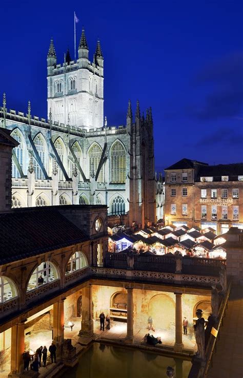 Stunning Bath Christmas Market Next To The Abbey And Roman Baths Bath