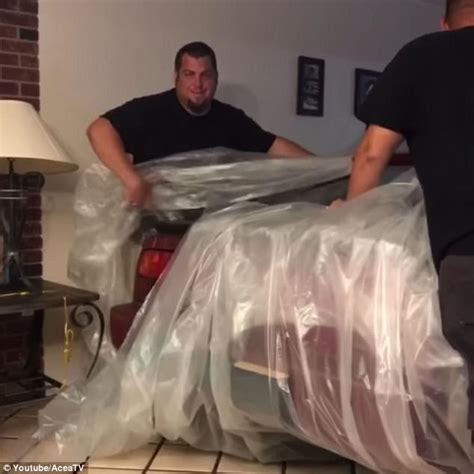 Wife Loses Bet To Husband Who Fit His Car In Living Room Daily Mail