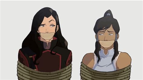 korra and asami tied up and gagged ~ by lakithundurus on deviantart