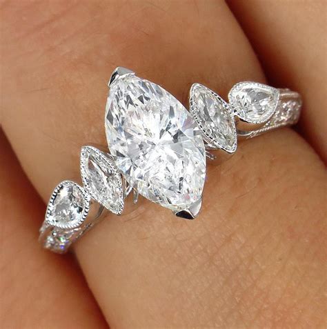 Gia 162 Carat Marquise Diamond Engagement Wedding Anniversary Ring At
