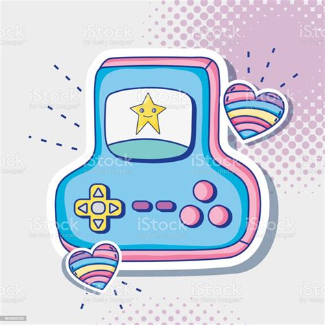 videogame retro console cartoon stock illustration download image now