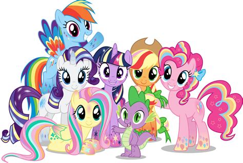 Mane 6 And Spike Rainbowfied Group Photo By Caliazian On Deviantart