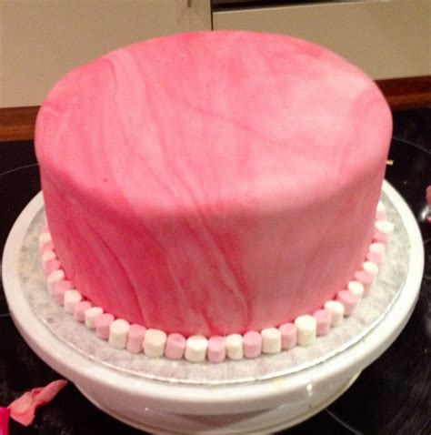 Pink Cake Marble Fondant