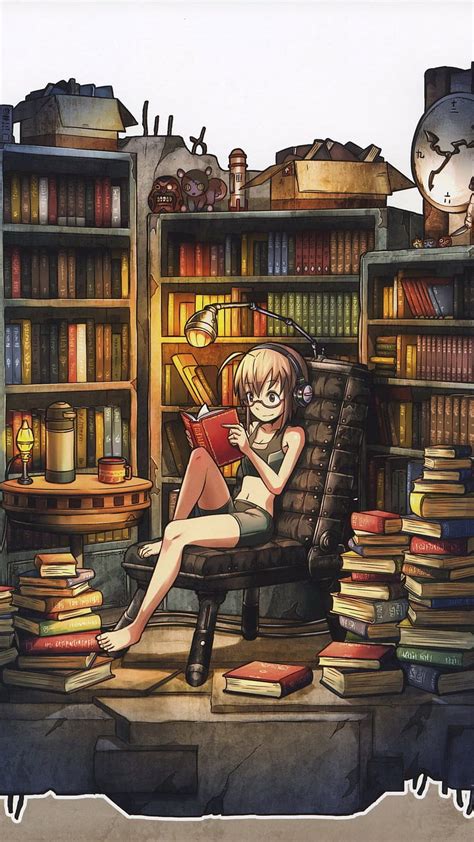 937 Wallpaper Anime Girl Reading A Book Images Myweb